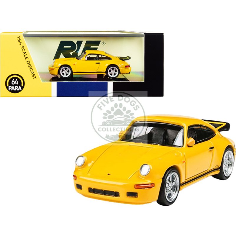 1987 ruf ctr yellowbird blossom yellow 1/64 diecast model car by paragon