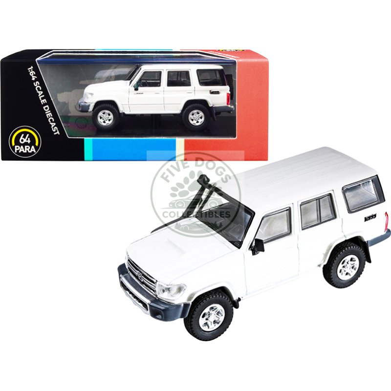 toyota land cruiser 76 french vanilla pearl white 1/64 diecast model car by paragon