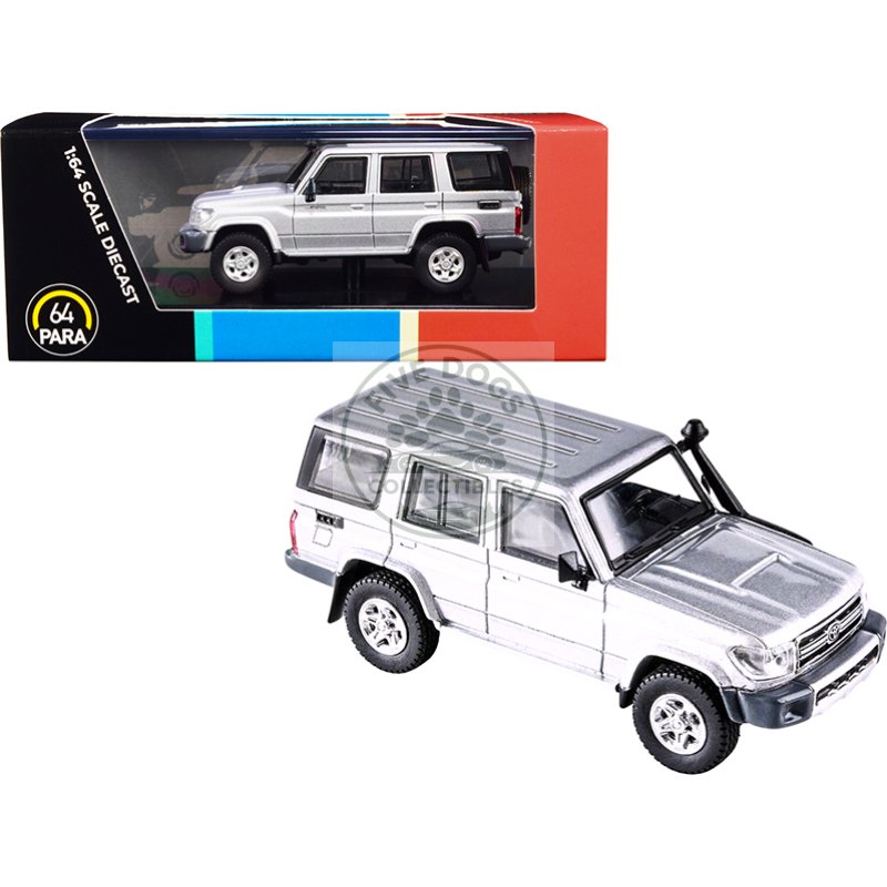 toyota land cruiser 76 silver pearl 1/64 diecast model car by paragon