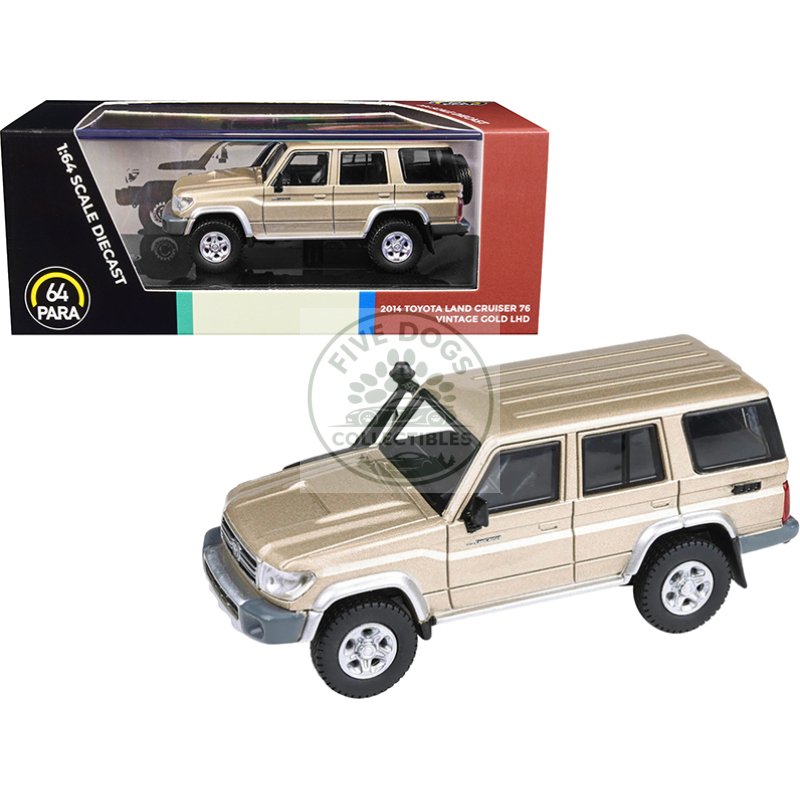 2014 toyota land cruiser 76 vintage gold metallic 1/64 diecast model car by paragon models