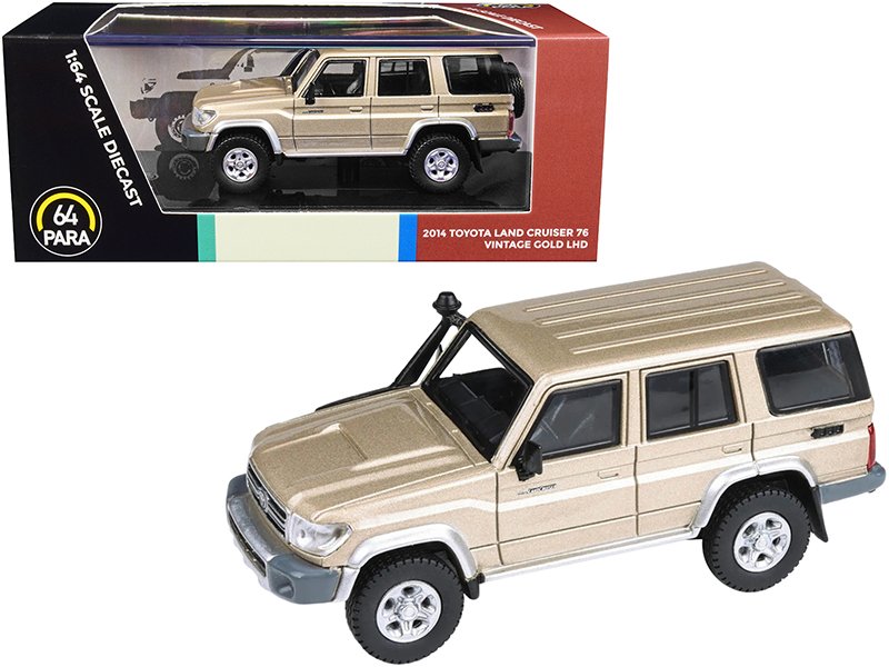 2014 toyota land cruiser 76 vintage gold metallic 1/64 diecast model car by paragon models 2014 toyota land cruiser 76 vintage gold metallic 1/64 diecast model car by paragon models