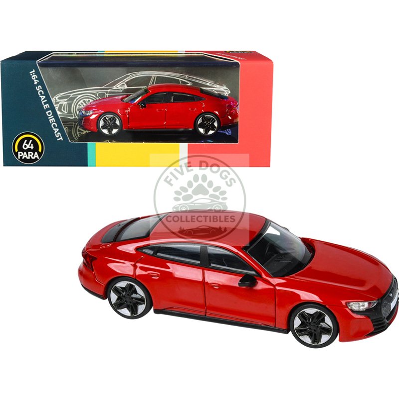 audi rs e tron gt tango red 1/64 diecast model car by paragon