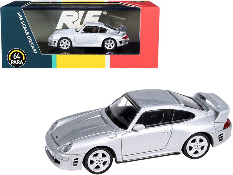 ruf ctr2 silver metallic 1/64 diecast model car by paragon ruf ctr2 silver metallic 1/64 diecast model car by paragon