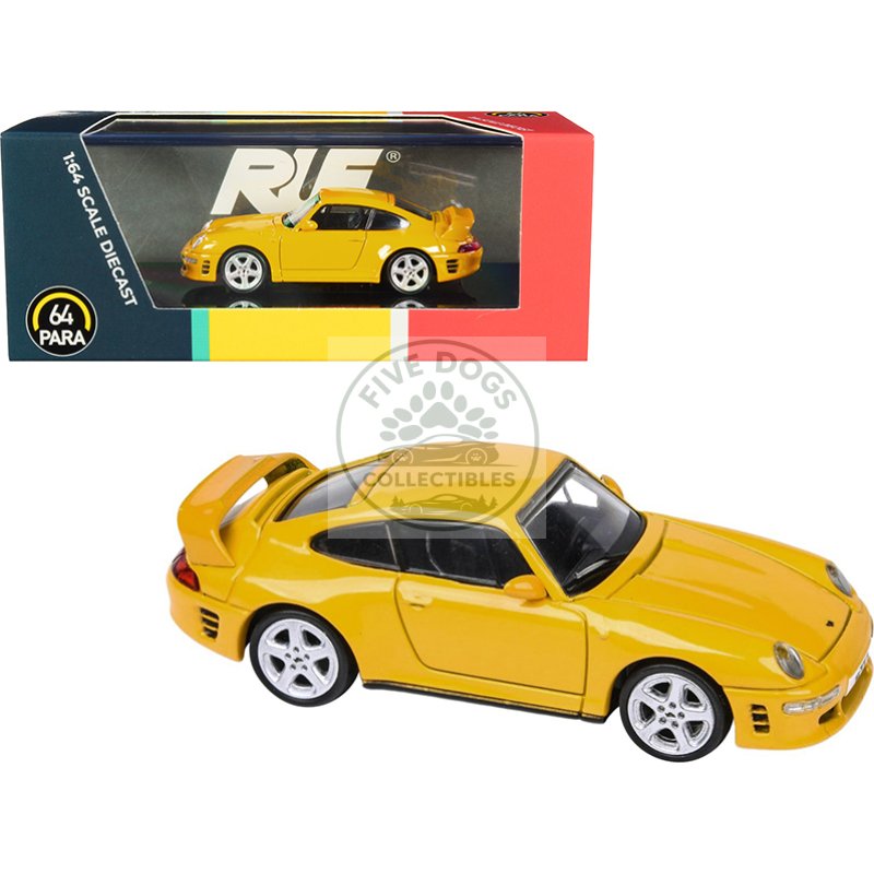 ruf ctr2 blossom yellow 1/64 diecast model car by paragon