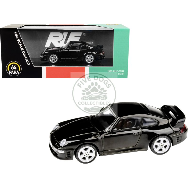 1995 ruf ctr2 black 1/64 diecast model car by paragon