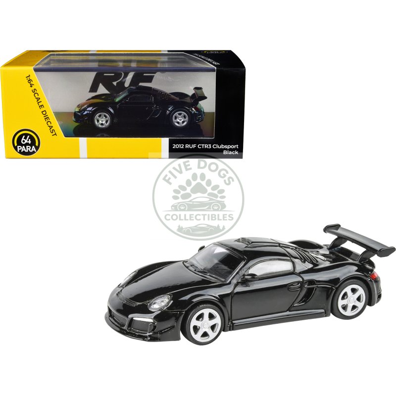 2012 ruf ctr3 clubsport black 1/64 diecast model car by paragon models