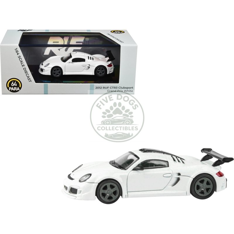 2012 ruf ctr3 clubsport grand prix white 1/64 diecast model car by paragon models