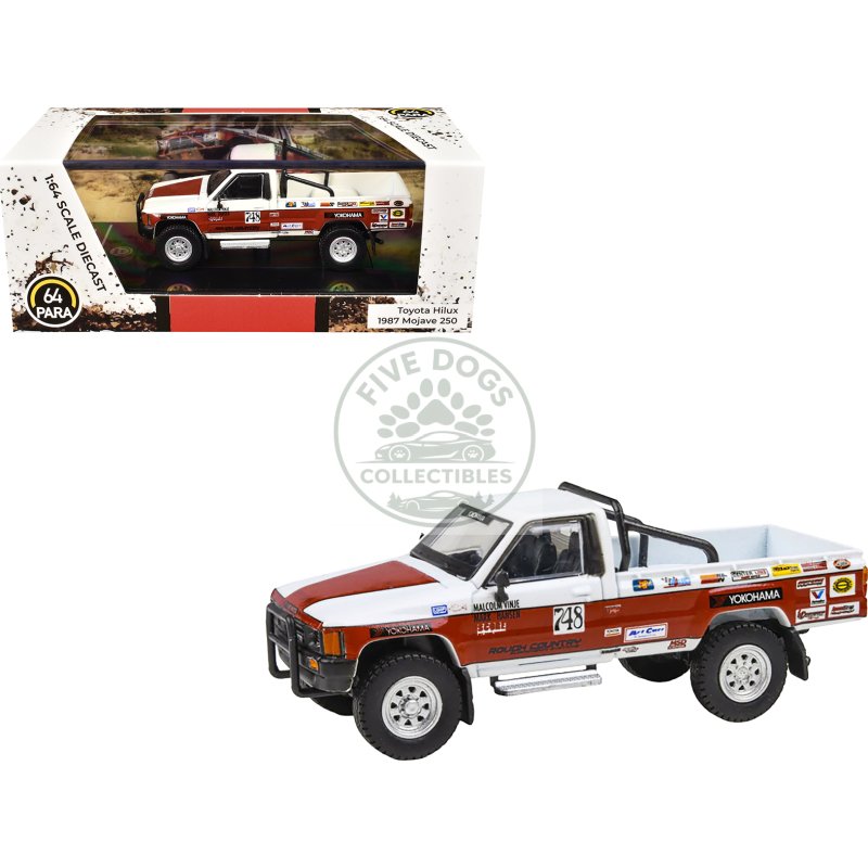 toyota hilux pickup truck #748 malcolm vinje mark hansen "mojave 250" (1987) 1/64 diecast model car by paragon models
