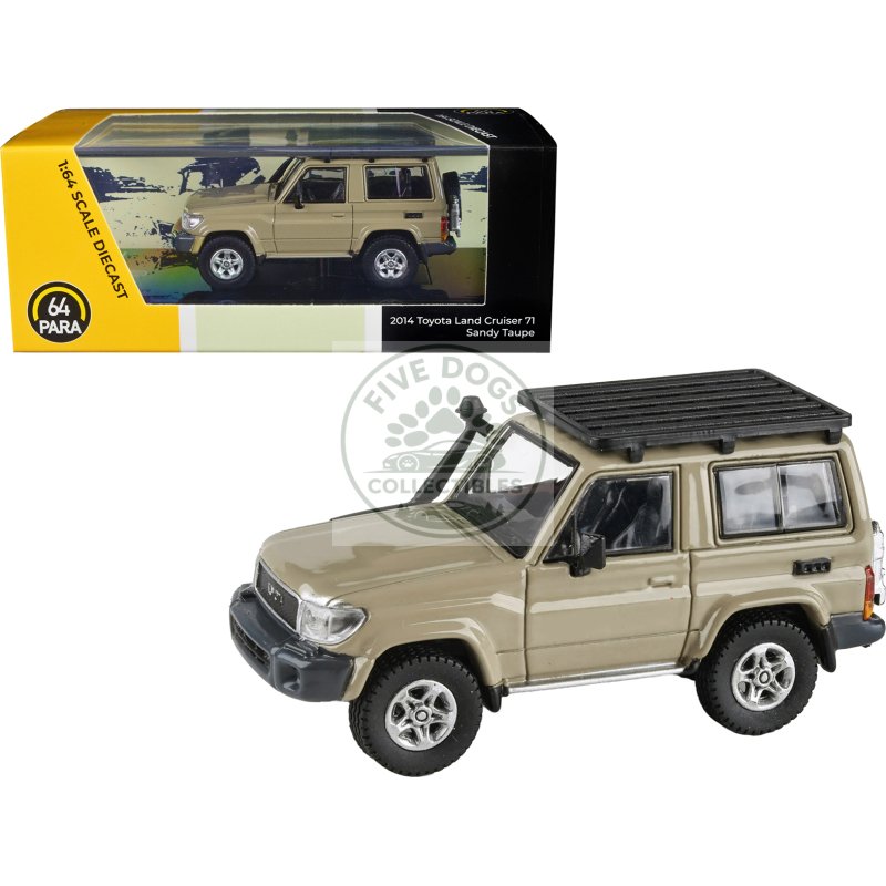 2014 toyota land cruiser 71 swb (short wheel base) sandy taupe brown 1/64 diecast model car by paragon models