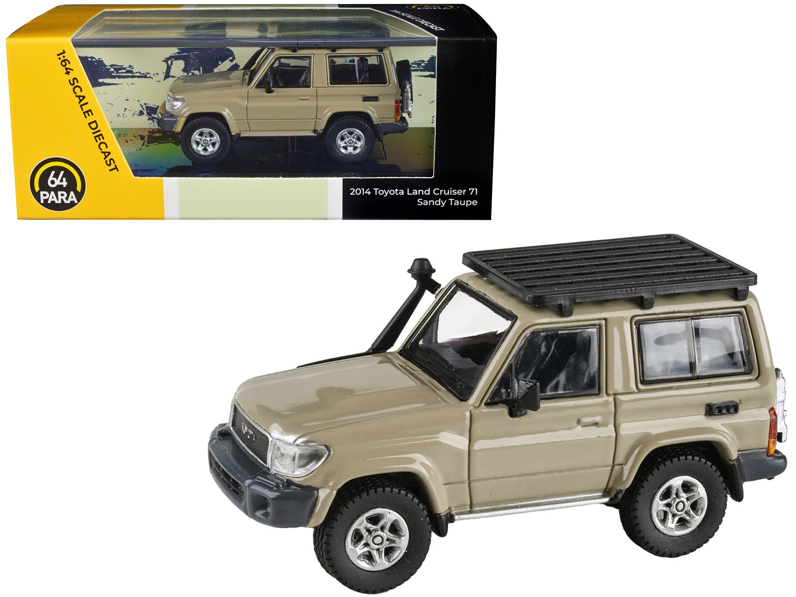 2014 toyota land cruiser 71 swb (short wheel base) sandy taupe brown 1/64 diecast model car by paragon models 2014 toyota land cruiser 71 swb (short wheel base) sandy taupe brown 1/64 diecast model car by paragon models