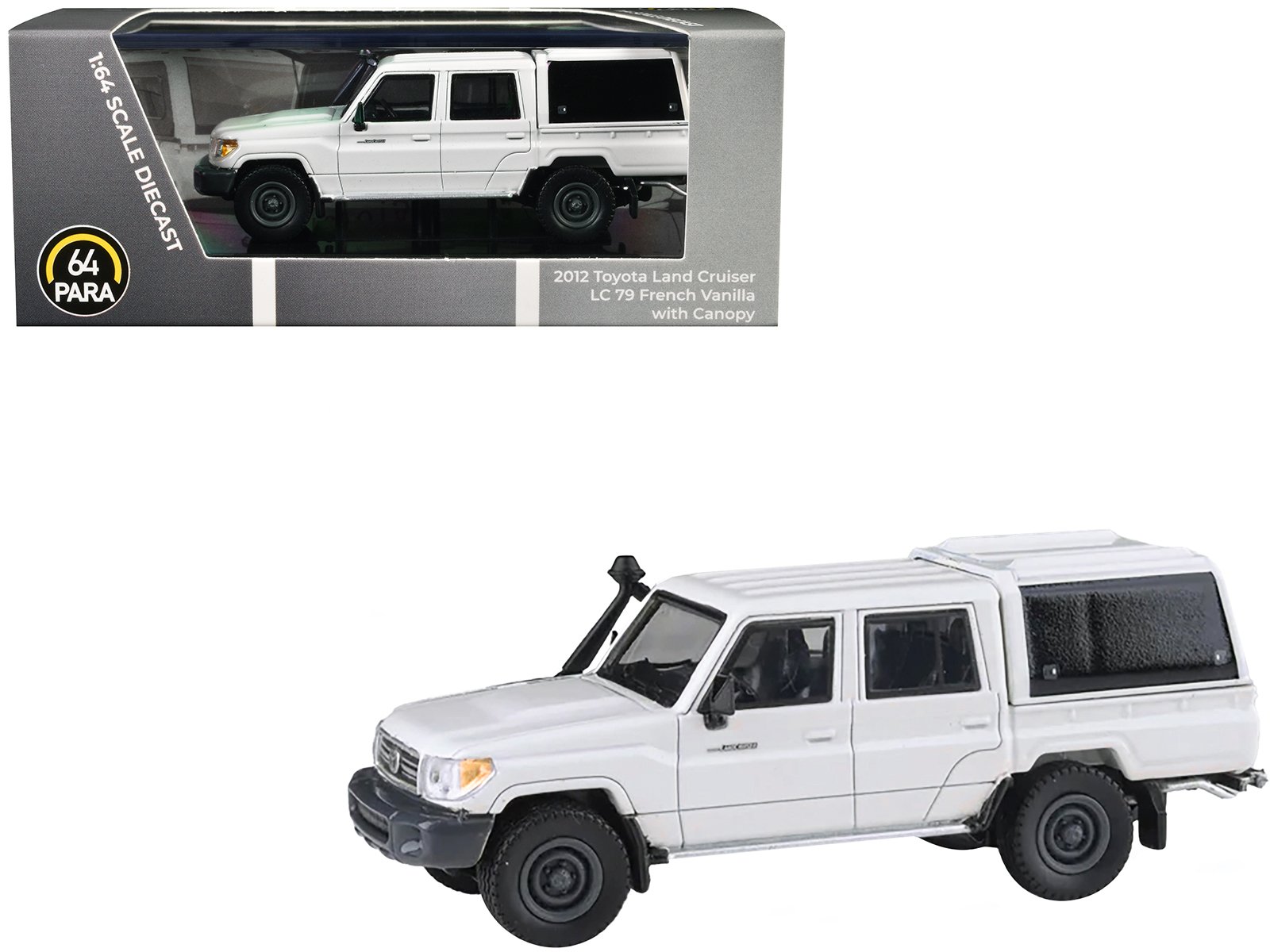 2012 toyota land cruiser lc 79 french vanilla white with canopy 1/64 diecast model car by paragon models 2012 toyota land cruiser lc 79 french vanilla white with canopy 1/64 diecast model car by paragon models