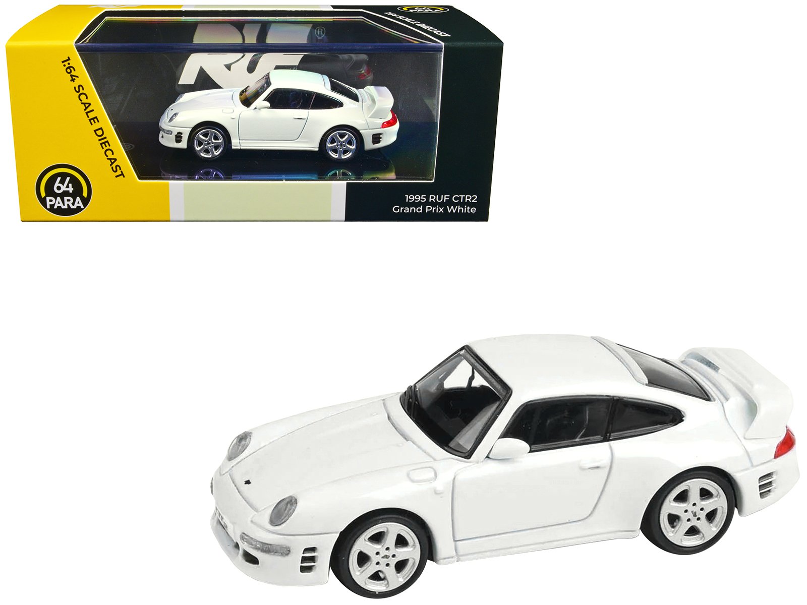 ruf ctr2 grand prix white 1/64 diecast model car by paragon models ruf ctr2 grand prix white 1/64 diecast model car by paragon models