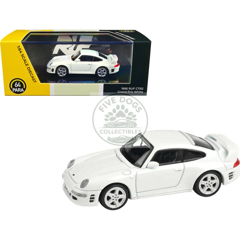 ruf ctr2 grand prix white 1/64 diecast model car by paragon models