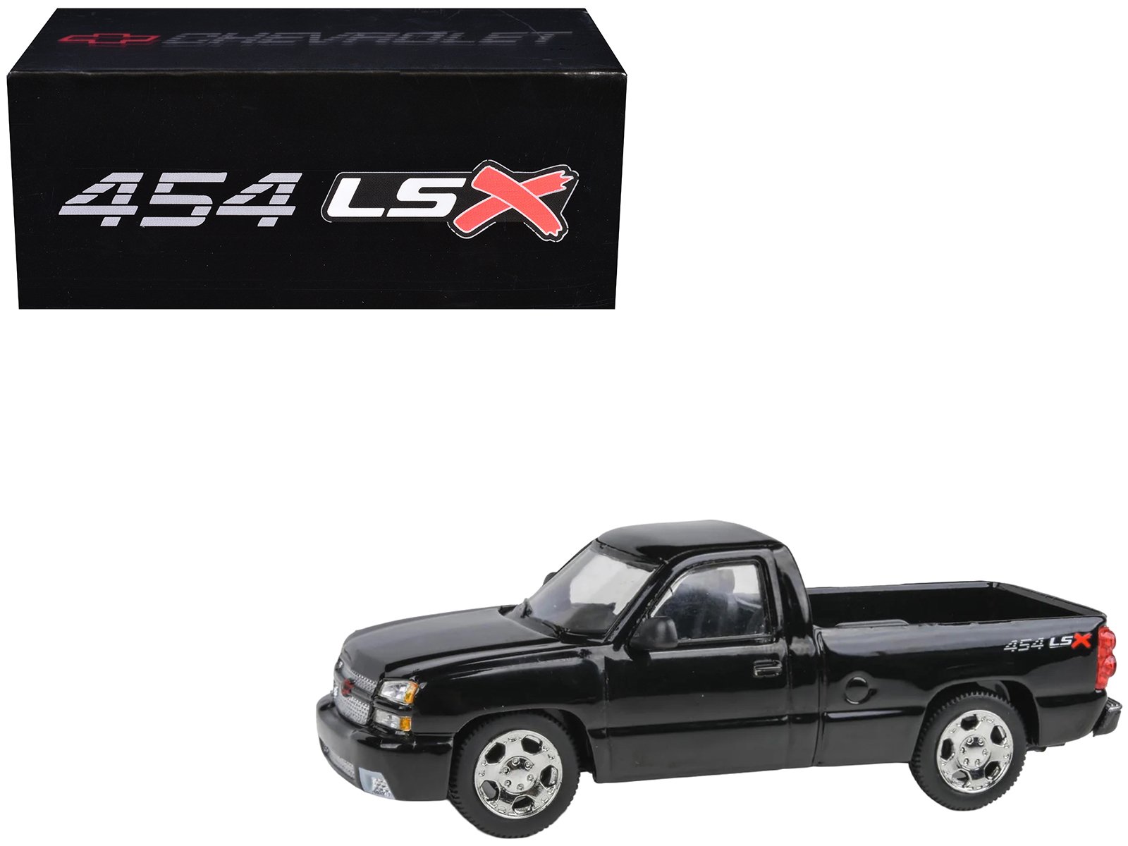 2006 chevrolet silverado 454 lsx pickup truck onyx black 1/64 diecast model car by paragon models 2006 chevrolet silverado 454 lsx pickup truck onyx black 1/64 diecast model car by paragon models