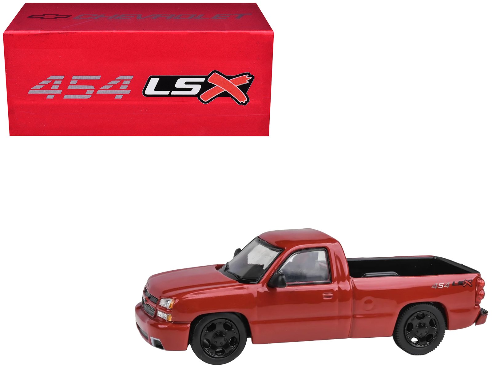 2006 chevrolet silverado 454 lsx pickup truck victory red 1/64 diecast model car by paragon models 2006 chevrolet silverado 454 lsx pickup truck victory red 1/64 diecast model car by paragon models