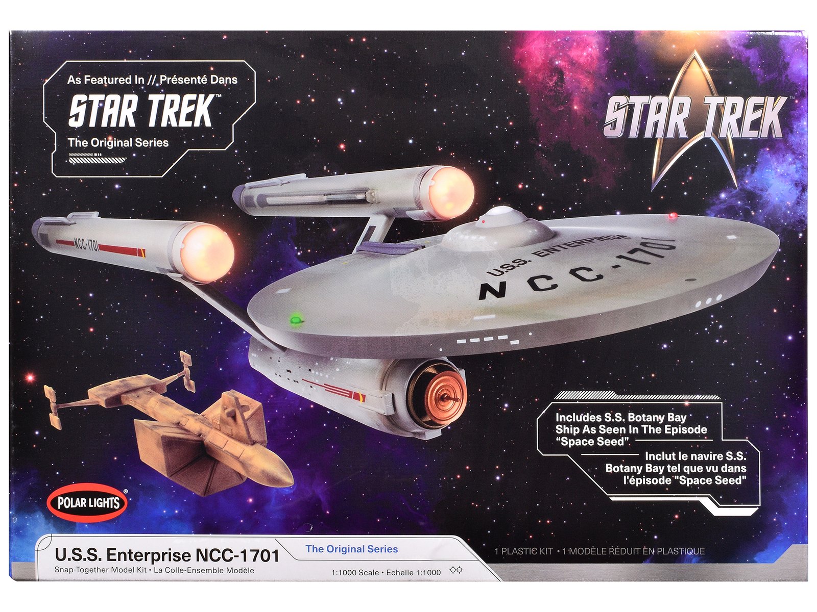 skill 2 model kit u.s.s. enterprise ncc 1701 spaceship "star trek" (1966) tv series 1/1000 scale model by polar lights skill 2 model kit u.s.s. enterprise ncc 1701 spaceship "star trek" (1966) tv series 1/1000 scale model by polar lights