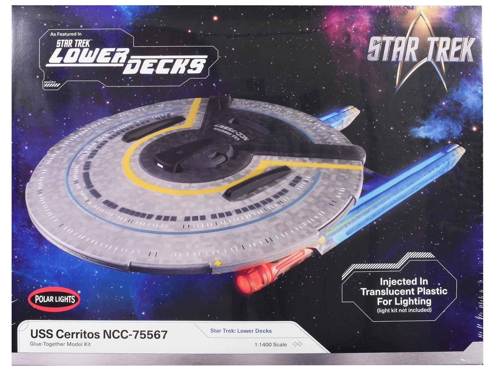 skill 2 model kit uss cerritos ncc 75567 spacecraft "star trek: lower decks" (2020 2024) tv series 1/1400 scale model by polar lights skill 2 model kit uss cerritos ncc 75567 spacecraft "star trek: lower decks" (2020 2024) tv series 1/1400 scale model by polar lights