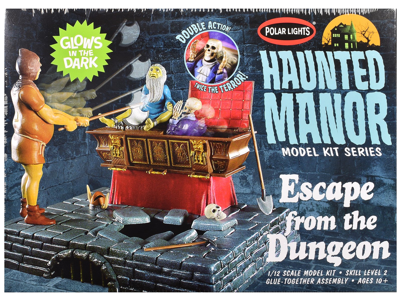skill 2 model kit haunted manor "escape from the dungeon" diorama set 1/12 scale model by polar lights skill 2 model kit haunted manor "escape from the dungeon" diorama set 1/12 scale model by polar lights