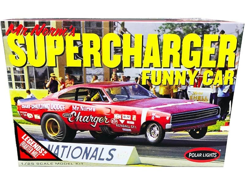 Mr. Norm's Supercharger Funny Car model kit Supercharger Funny Car model kit for collectors and enthusiasts.