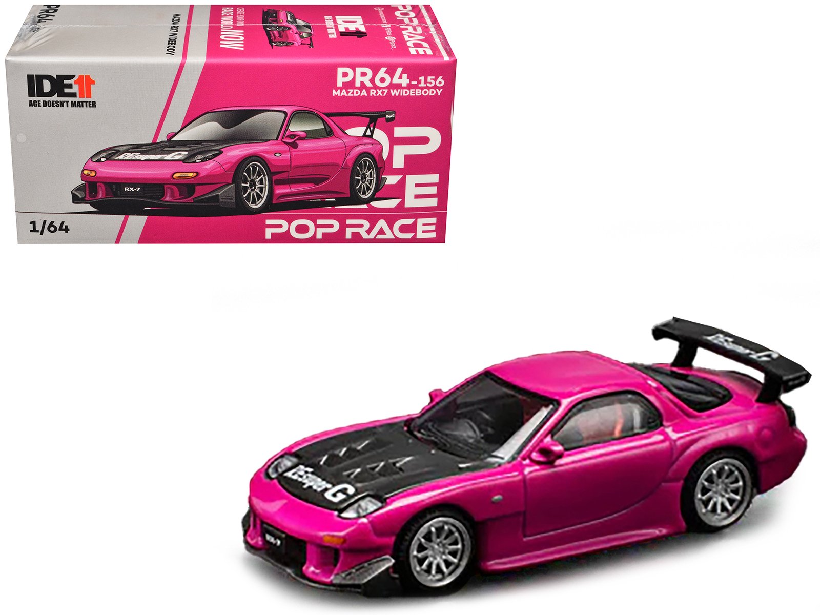 mazda rx 7 widebody rhd (right hand drive) pink with carbon hood "indonesia diecast expo 2024 exclusive" 1/64 diecast model car by pop race mazda rx 7 widebody rhd (right hand drive) pink with carbon hood "indonesia diecast expo 2024 exclusive" 1/64 diecast model car by pop race