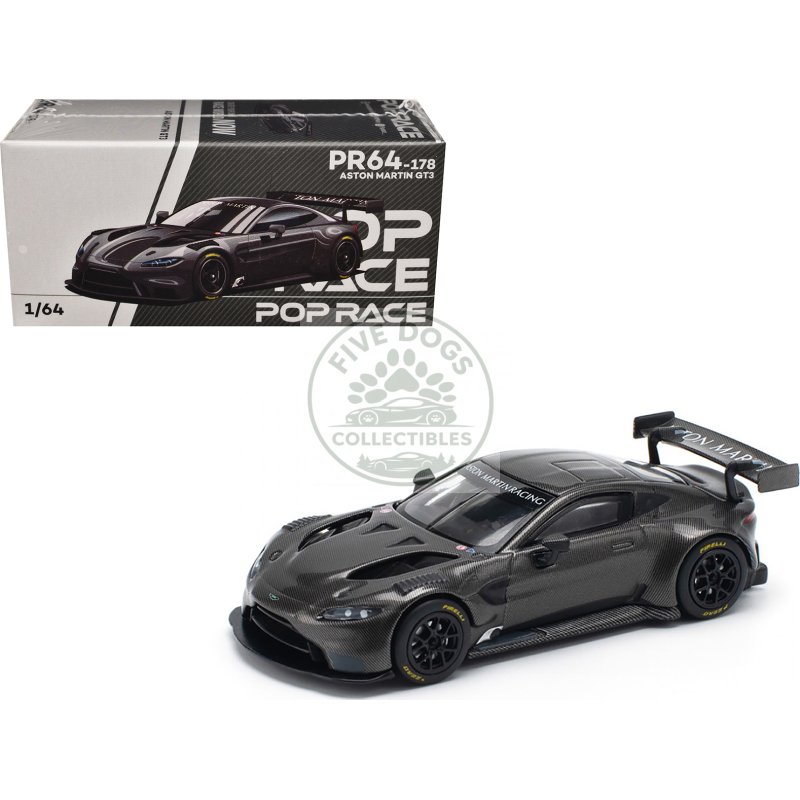 aston martin gt3 carbon edition 1/64 diecast model car by pop race