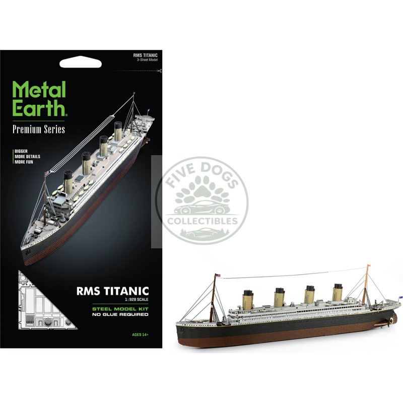model kit rms titanic ship (moderate difficulty) steel model by metal earth