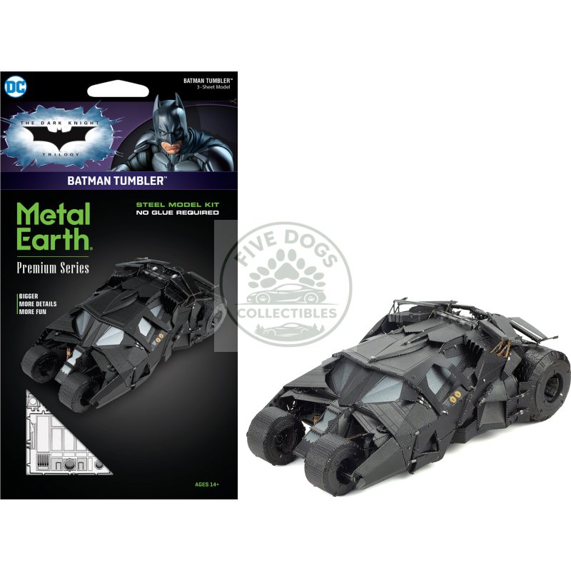 model kit batman tumbler "the dark knight trilogy" (2005 2012) movies (challenging difficulty) steel model by metal earth
