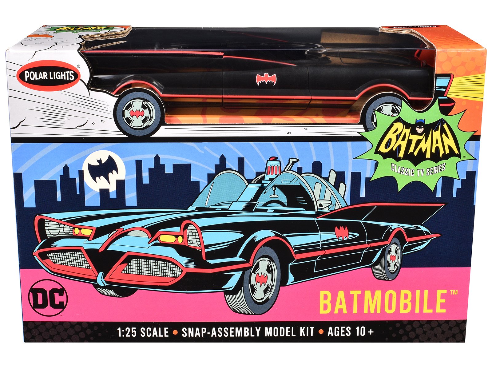 skill 2 model kit batmobile "batman" (1966 1968) tv series 1/25 scale model by polar lights skill 2 model kit batmobile "batman" (1966 1968) tv series 1/25 scale model by polar lights