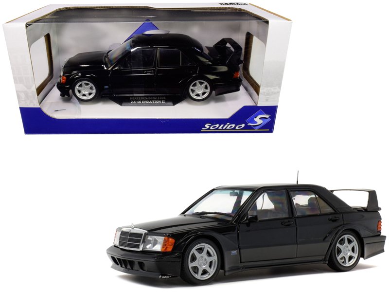 mercedes benz 190e evolution ii black 1/18 diecast model car by solido mercedes benz 190e evolution ii black 1/18 diecast model car by solido