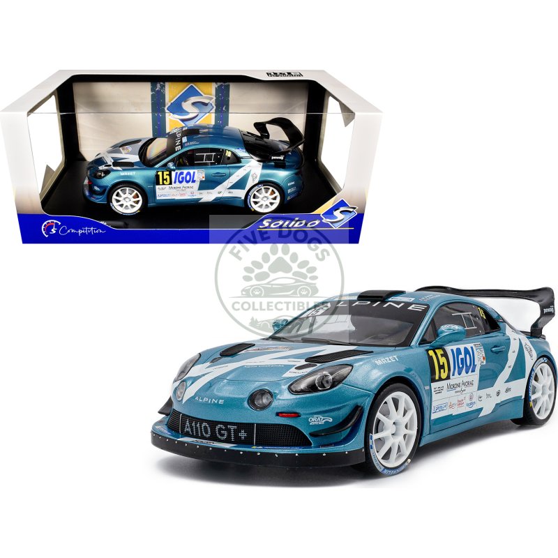 alpine a110 rallye gt+ #15 raphael astier denis giraudet "rallye du mont blanc" (2024) "competition" series 1/18 diecast model car by solido