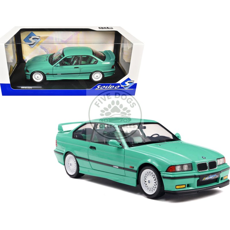 1991 bmw e36 m3 "solido works" mint green with mint green interior 1/18 diecast model car by solido