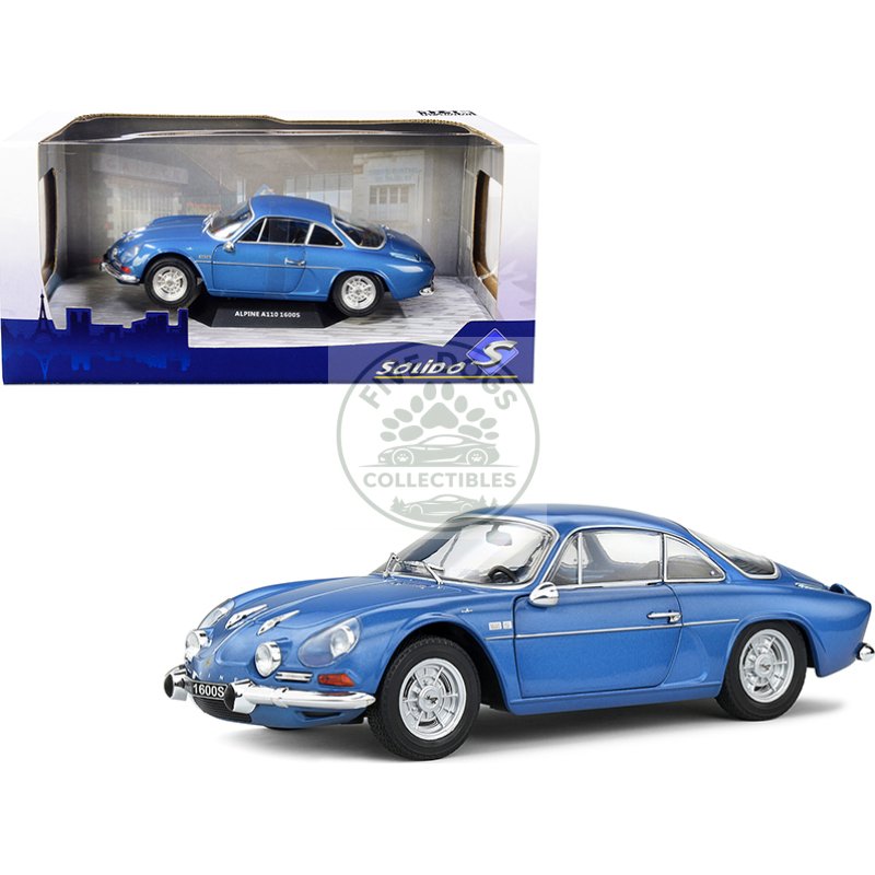 1969 alpine a110 1600s blue alpine metallic 1/18 diecast model car by solido