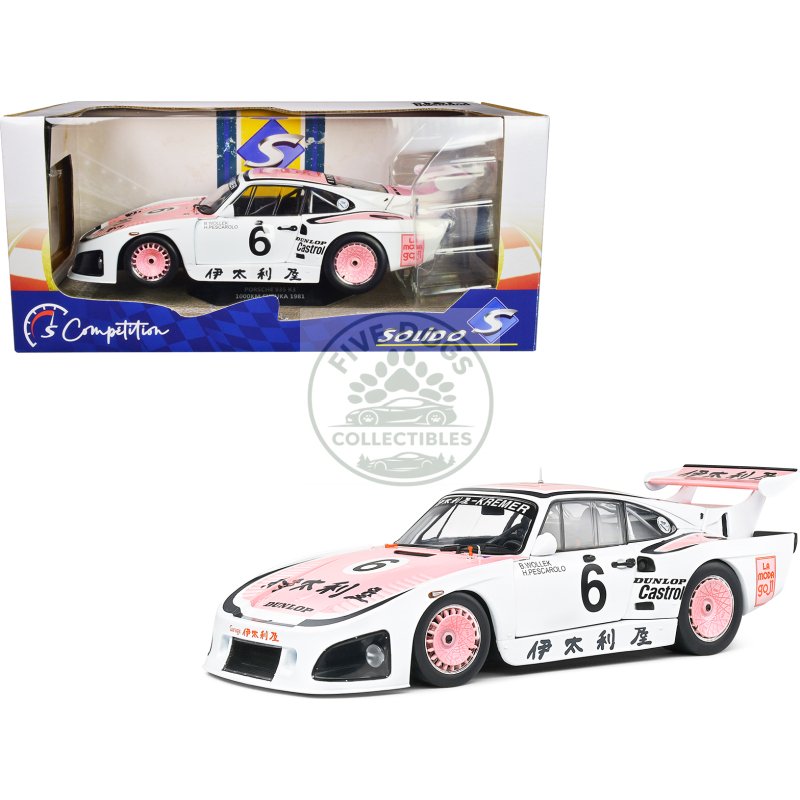 porsche 935 k3 #6 bob wollek henri pescarolo winner "suzuka 1000km" (1981) "competition" series 1/18 diecast model car by solido