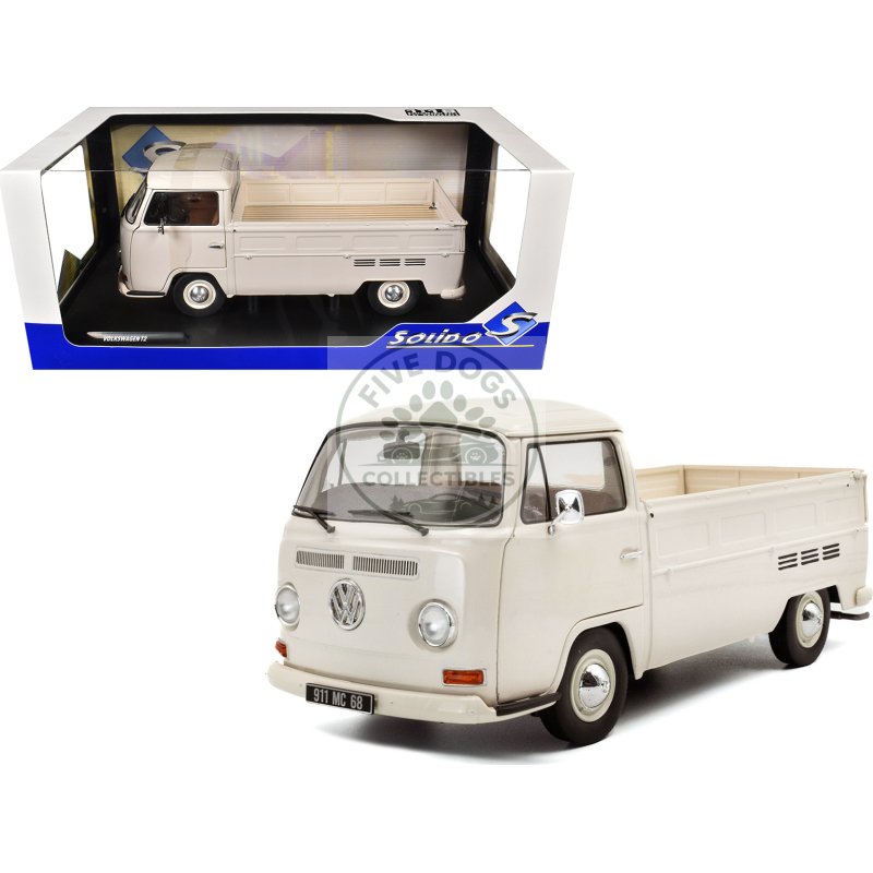 1968 volkswagen t2 pickup truck beige 1/18 diecast model car by solido