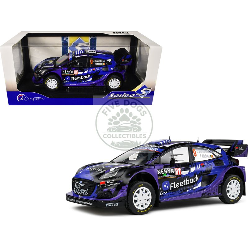 ford puma rally1 hybrid #9 jourdan serderidis frederic miclotte "safari rally kenya" (2022) "competition" series 1/18 diecast model car by solido