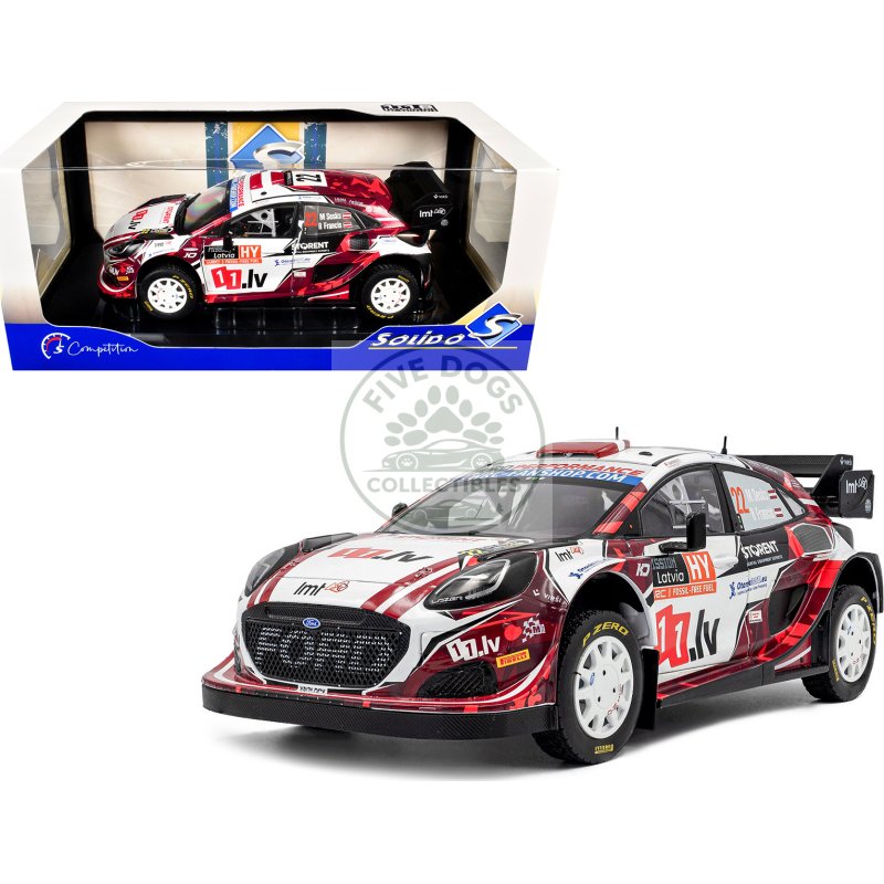 ford puma rally1 #22 martins sesks renars francis "rally latvia" (2024) "competition" series 1/18 diecast model car by solido