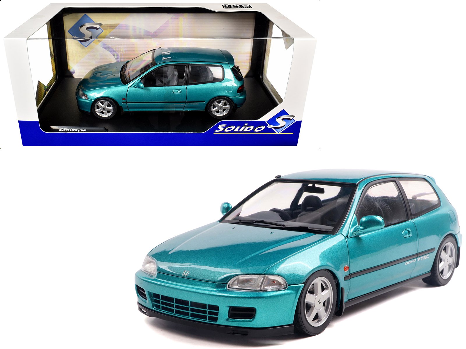 1991 honda civic (eg6) rhd (right hand drive) aztec green metallic 1/18 diecast model car by solido 1991 honda civic (eg6) rhd (right hand drive) aztec green metallic 1/18 diecast model car by solido