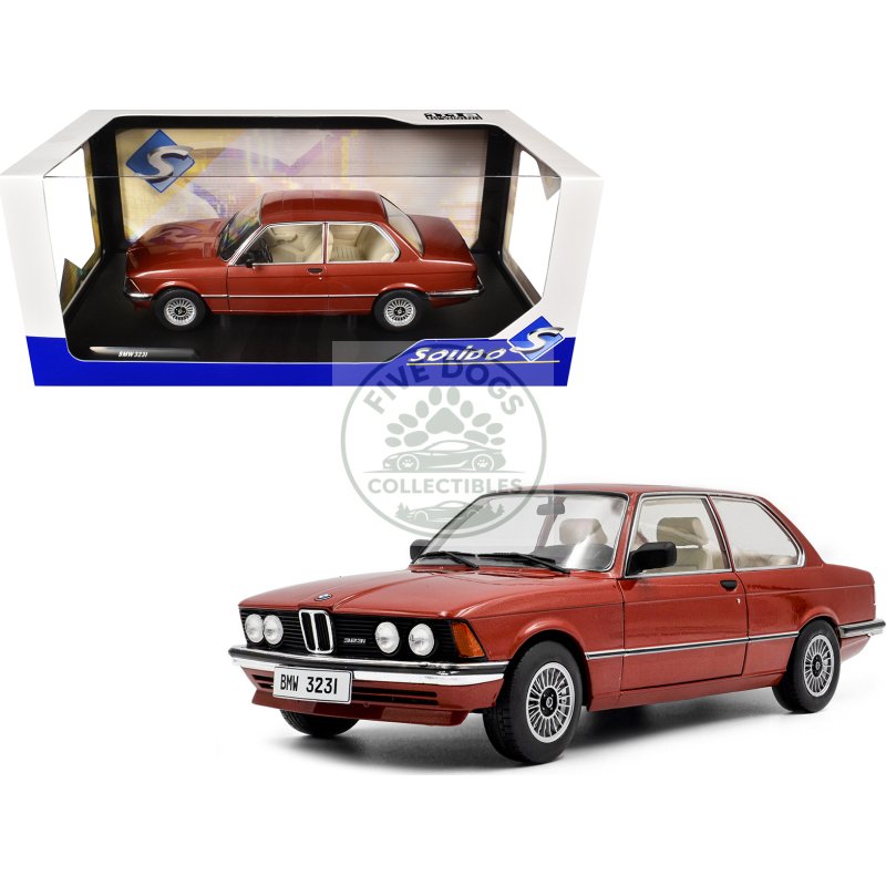 1980 bmw 323i ruby red metallic 1/18 diecast model car by solido