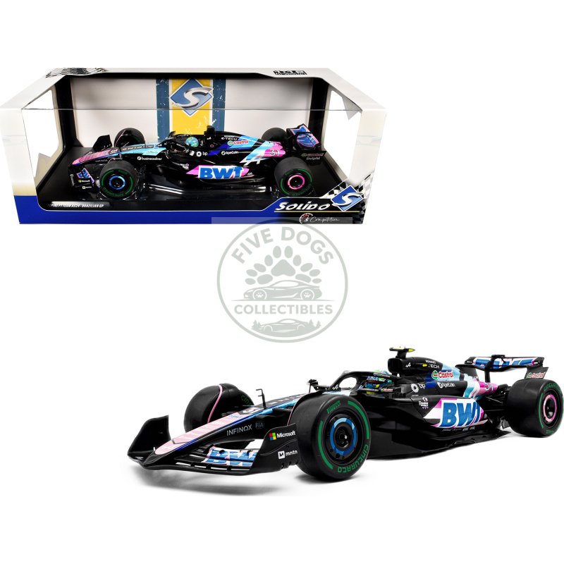 alpine a524 #31 esteban ocon "bwt" 2nd place f1 "sao paulo gp" (2024) "competition" series 1/18 diecast model car by solido