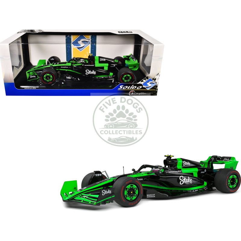 kick sauber c44 #24 zhou guanyu "kick sauber f1 team" formula one f1 "bahrain gp" (2024) "competition" series 1/18 diecast model car by solido