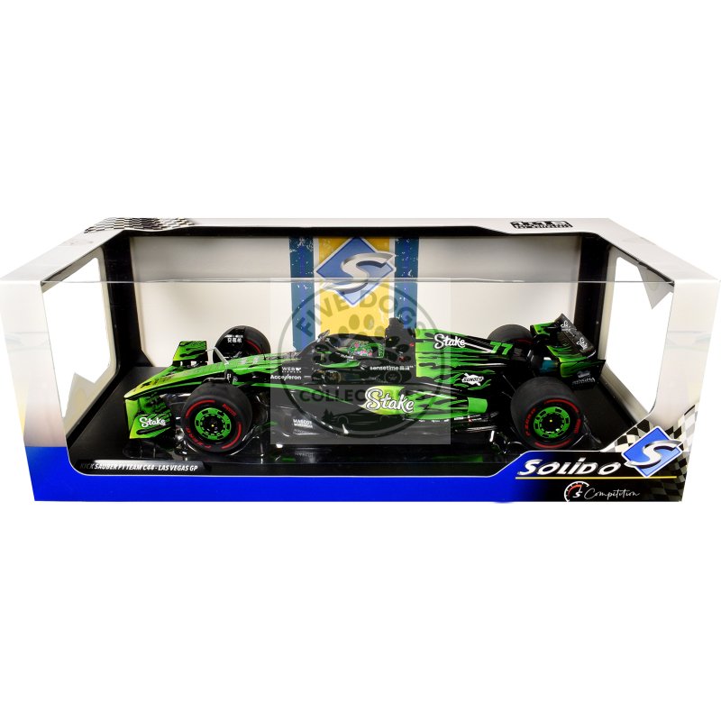 kick sauber c44 #77 valtteri bottas "stake f1 team kick sauber" formula one f1 "las vegas gp" (2024) "competition" series 1/18 diecast model car by solido