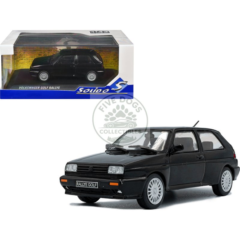 1989 volkswagen golf rallye g60 black 1/43 diecast model car by solido