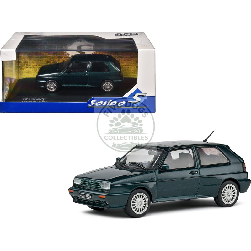 1989 volkswagen golf rallye g60 green metallic 1/43 diecast model car by solido