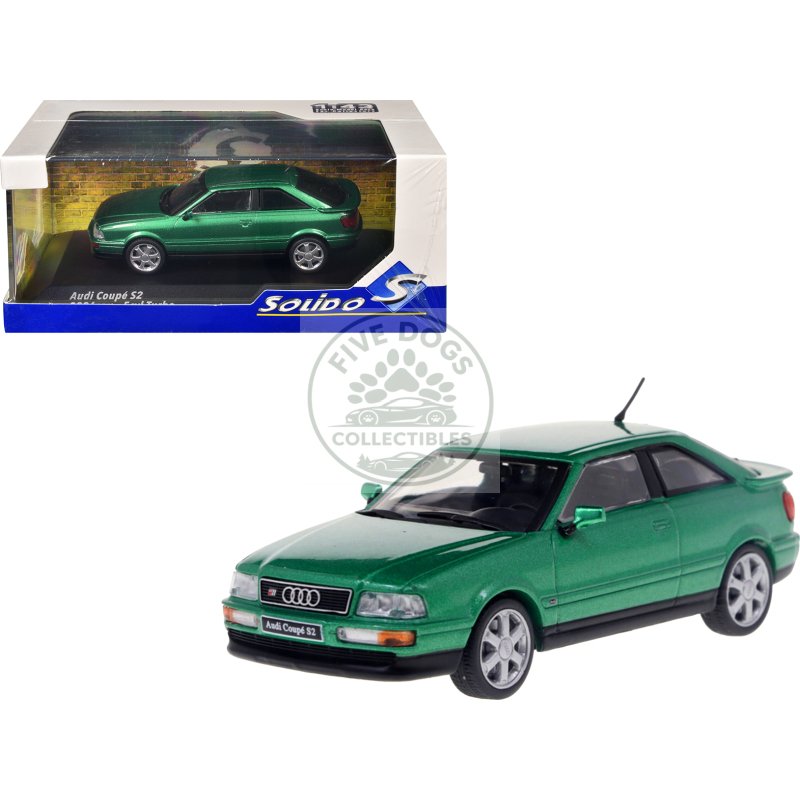1994 audi coupe s2 cricket green metallic 1/43 diecast model car by solido