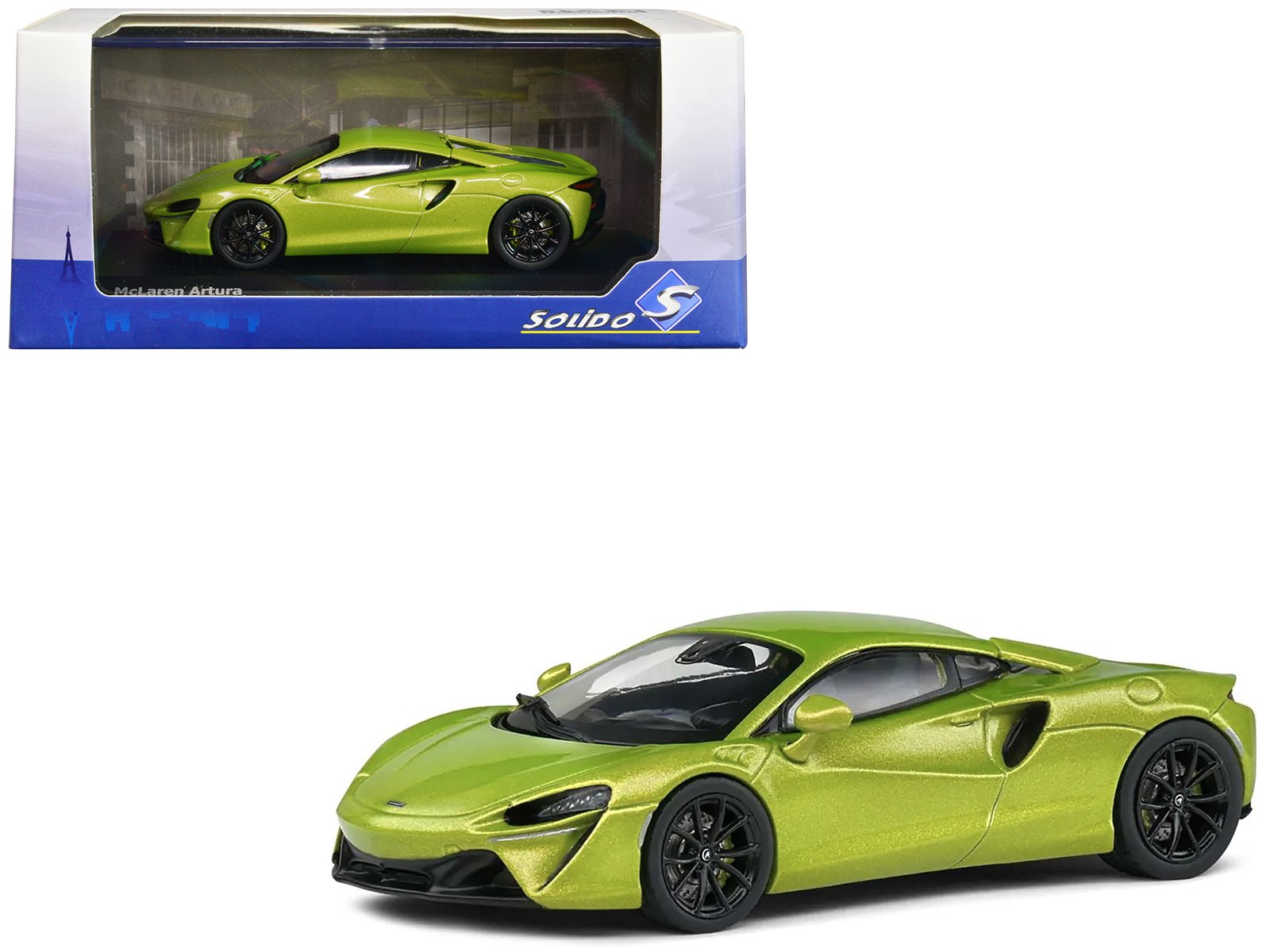 mclaren artura hybrid supercar light green metallic 1/43 diecast model car by solido mclaren artura hybrid supercar light green metallic 1/43 diecast model car by solido