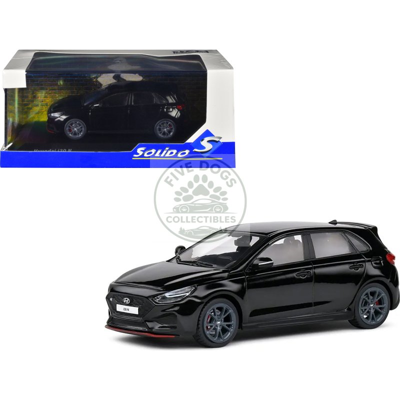 hyundai i30 n phantom black 1/43 diecast model car by solido