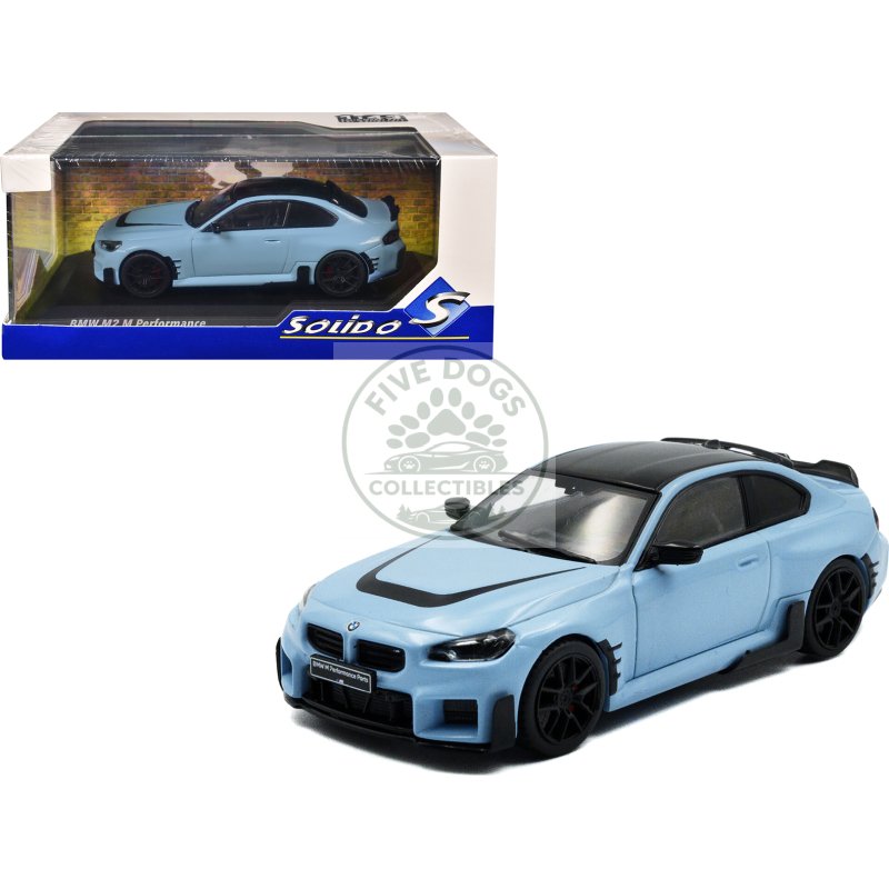 2023 bmw m2 m performance zandvoort blue with black top 1/43 diecast model car by solido