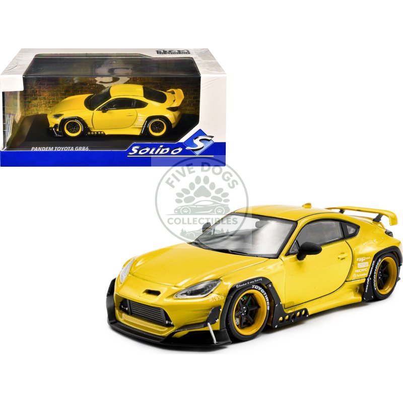 2022 toyota pandem gr86 yellow 1/43 diecast model car by solido
