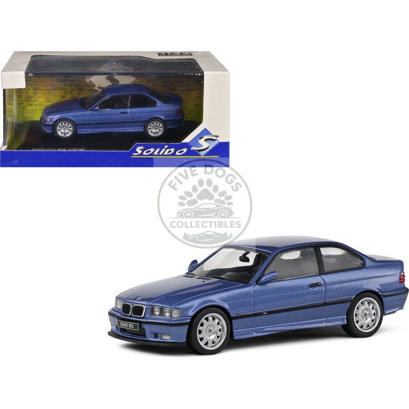 1999 bmw e36 m3 coupe estoril blue metallic 1/43 diecast model car by solido