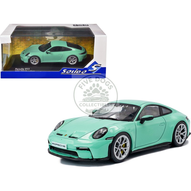 2023 porsche 911 (992) gt3 touring mint green 1/43 diecast model car by solido